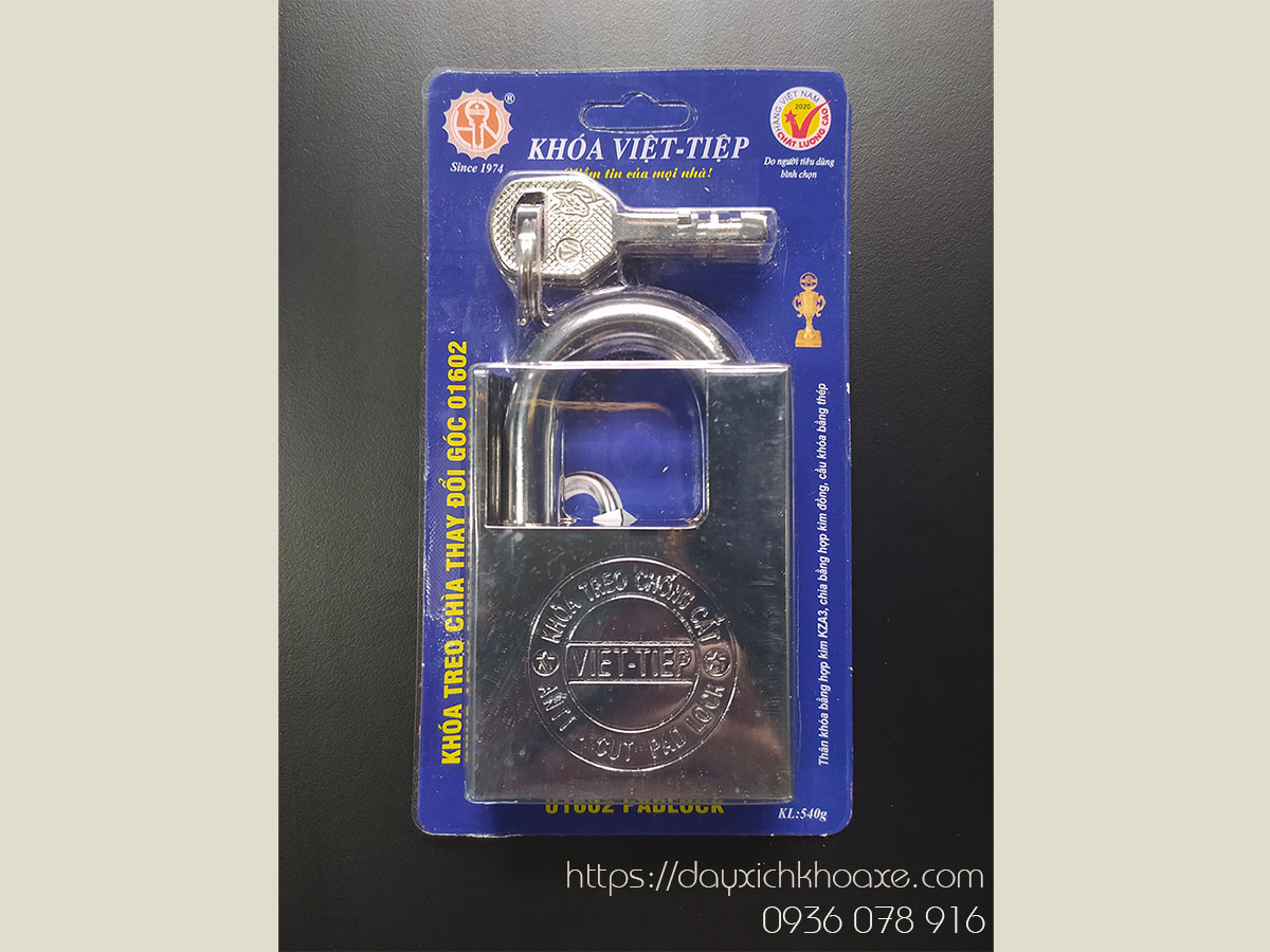 Ổ khóa hợp kim chống cắt việt tiệp 01602 - phi 12 -