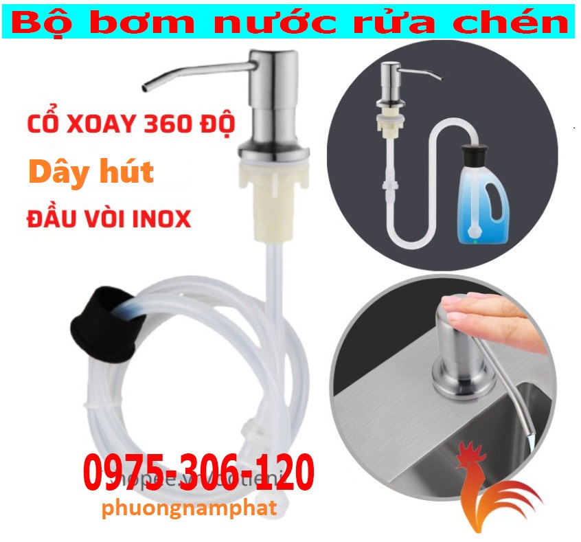 TIỆN LỢI GẤP NHIỀU LẦN Bộ Đầu Bơm Hút Dầu Rửa Chén Xà Bông Nước Rửa Chén  Bát Tiện Lợi Có Vòi Dẫn Ống silicon