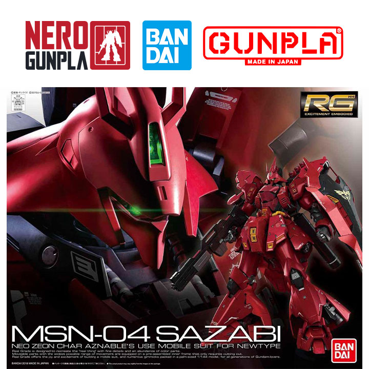 Mô Hình Lắp Ráp Bandai Gunpla RG 1/144 Mobile Suit MSN-04 Sazabi