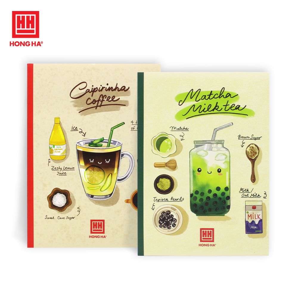 Vở kẻ ngang 200 trang Study Cocktail Hồng Hà - 1429 (5 quyển)