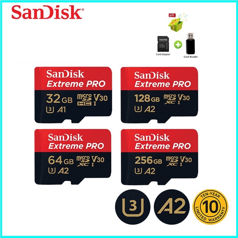 Thẻ Nhớ Micro SD Pro U3 100MB s 32GB 64GB 128GB 256GB 512GB 1TB 4K Cho