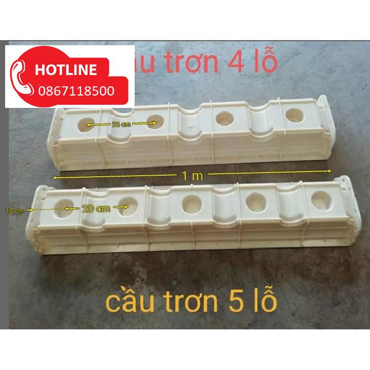 Khuôn đúc bê tông cầu con tiện 4 lỗ 5 lỗ
