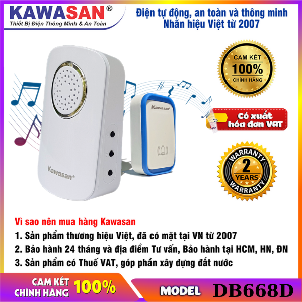  Bộ chuông cửa không dây DB668D và Phụ kiện tích hợp thêm  chuông B68B nút nhấn D66D remote RM4A  