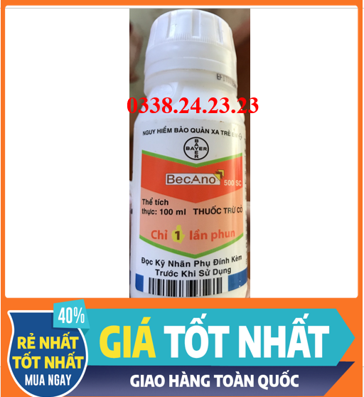 [FREESHIP+ QUÀ ] Thuốc diệt mầm 6 tháng Becano 100ml date 2025- diệt mầm hiệu quả trong 6 tháng, không làm chai đất- hàng mới- Nông Nghiệp Xanh- dùng cho cây công nghiệp, cây ăn trái, cây cảnh, mía, cây sắn...
