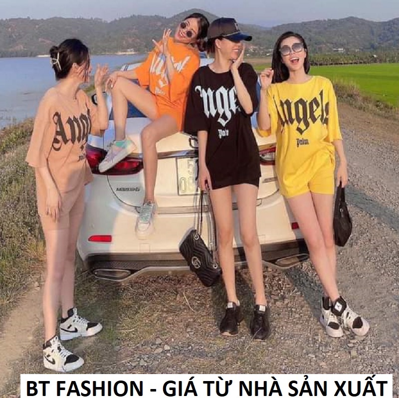 SET Bộ Đi Chơi Áo Thun Phom Rộng + Quần Sọt Thun Thời Trang HOT - BT Fashion (AT01) + Hình Thật Video