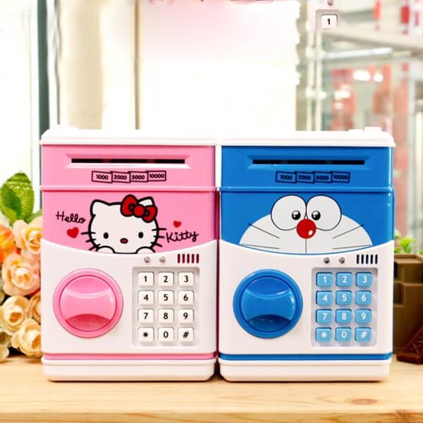 Két sắt mini thông minh cho bé, két sắt đựng tiền mini, két sắt tiết kiệm tiền mini hút tiền tự động GDSUNG06