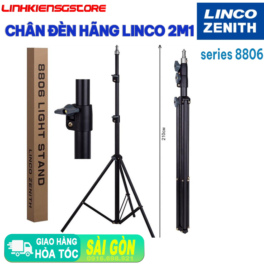 Chân Đèn Linco Zenith 8806 Cao 2m1 Hàng Chuẩn Cao Cấp Chắc Chắn Chân Máy Ảnh Loại Xịn