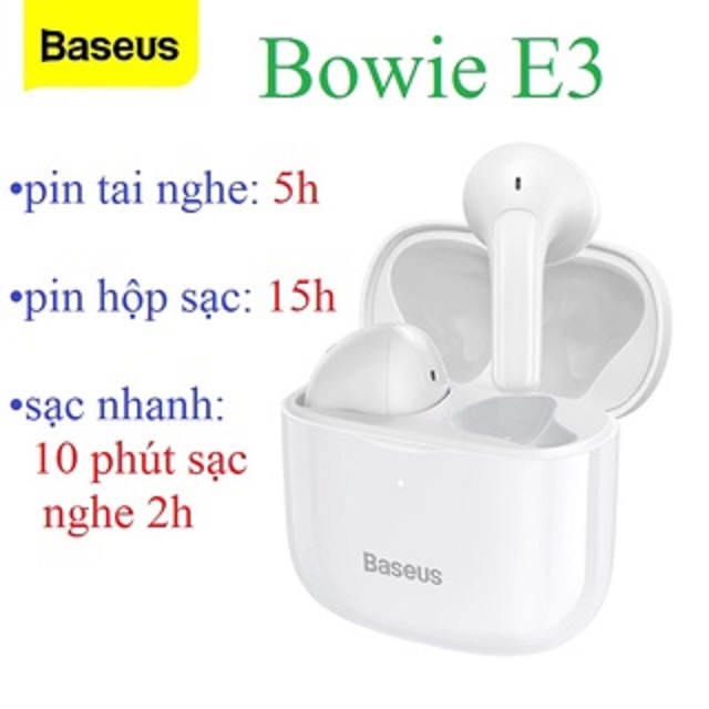 Tai nghe không dây TWS Baseus Bowie E3 E8 E11 tai nghe không dây bluetooth hỗ trợ sạc nhanh với ứng dụng định vị độ trễ cực thấp