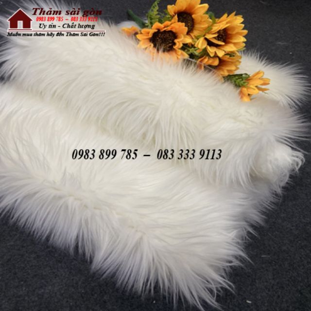 40cmx50cm THẢM LÔNG THÚ TRẮNG LOẠI 1 CHỤP ẢNH TRANG TRÍ