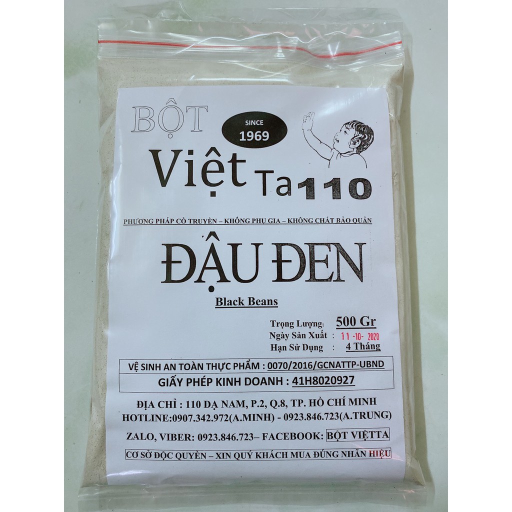 Bột đậu đen chín bột việt ta