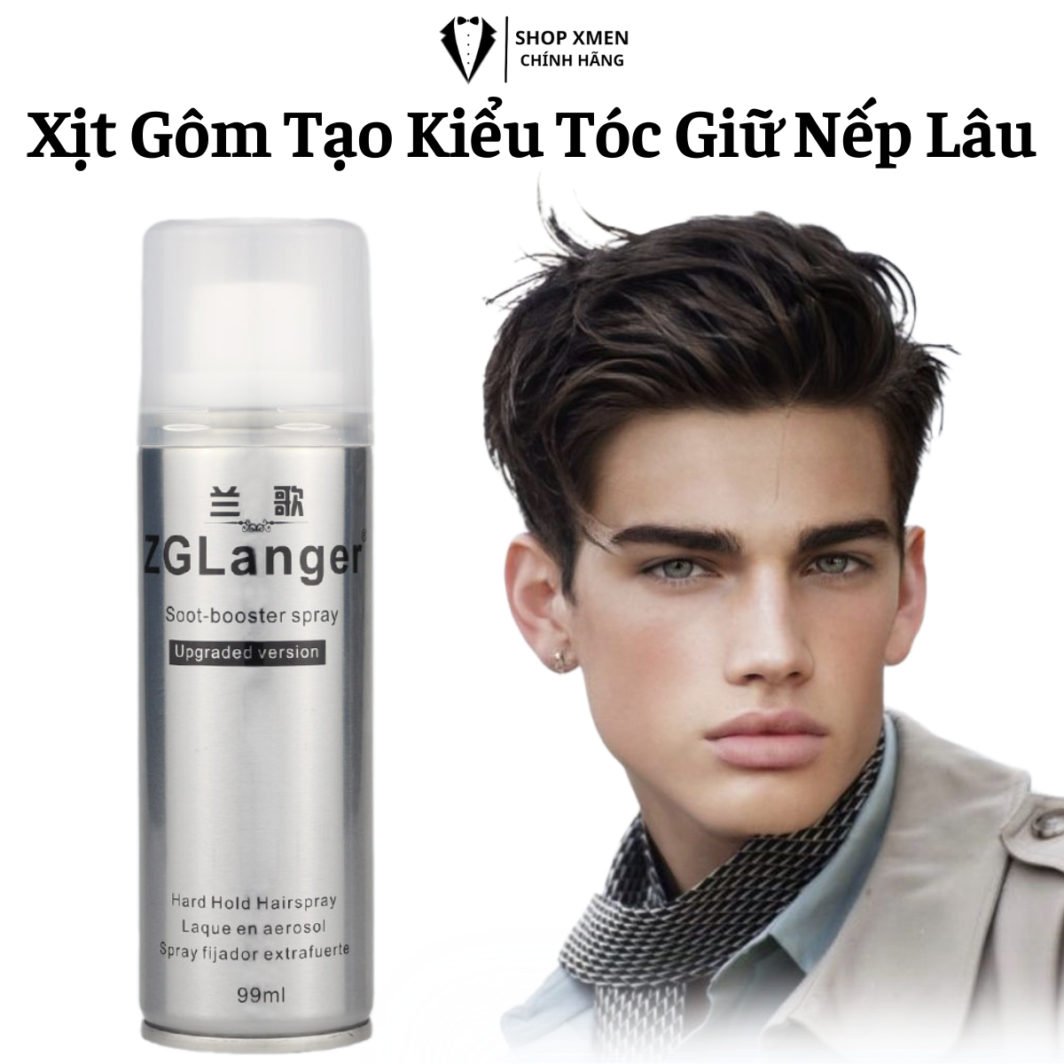 Xịt gôm tạo kiểu tóc định hình phom tóc chuẩn giữ nếp lâu dài cho cả nam và nữ