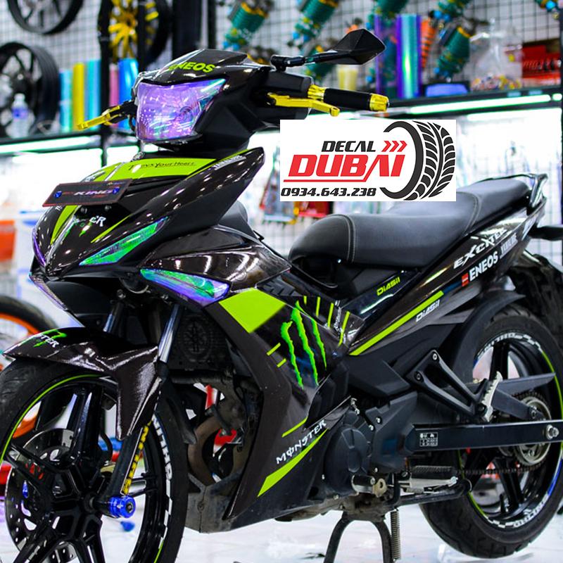 Tem Xe Exciter 150 Monster Xanh Đen