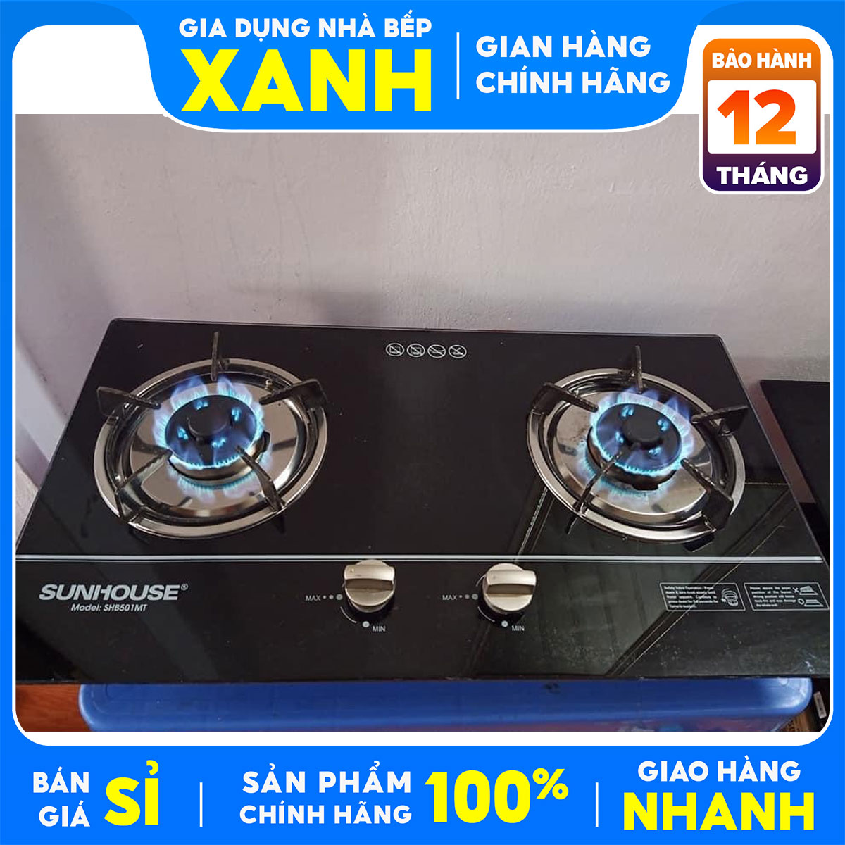 Bếp gas âm Sunhouse SHB 501MT-trưng bày, +Tặng Dây gas+Cổ dê,Hệ thống đánh lửa IC cho tia lửa nhanh, an toàn khi sử dụng.Mặt bếp bằng kính cường lực,chịu nhiệt tốt,Đầu đốt bằng đồng thau bền tốt cho ngọn lửa xanh.