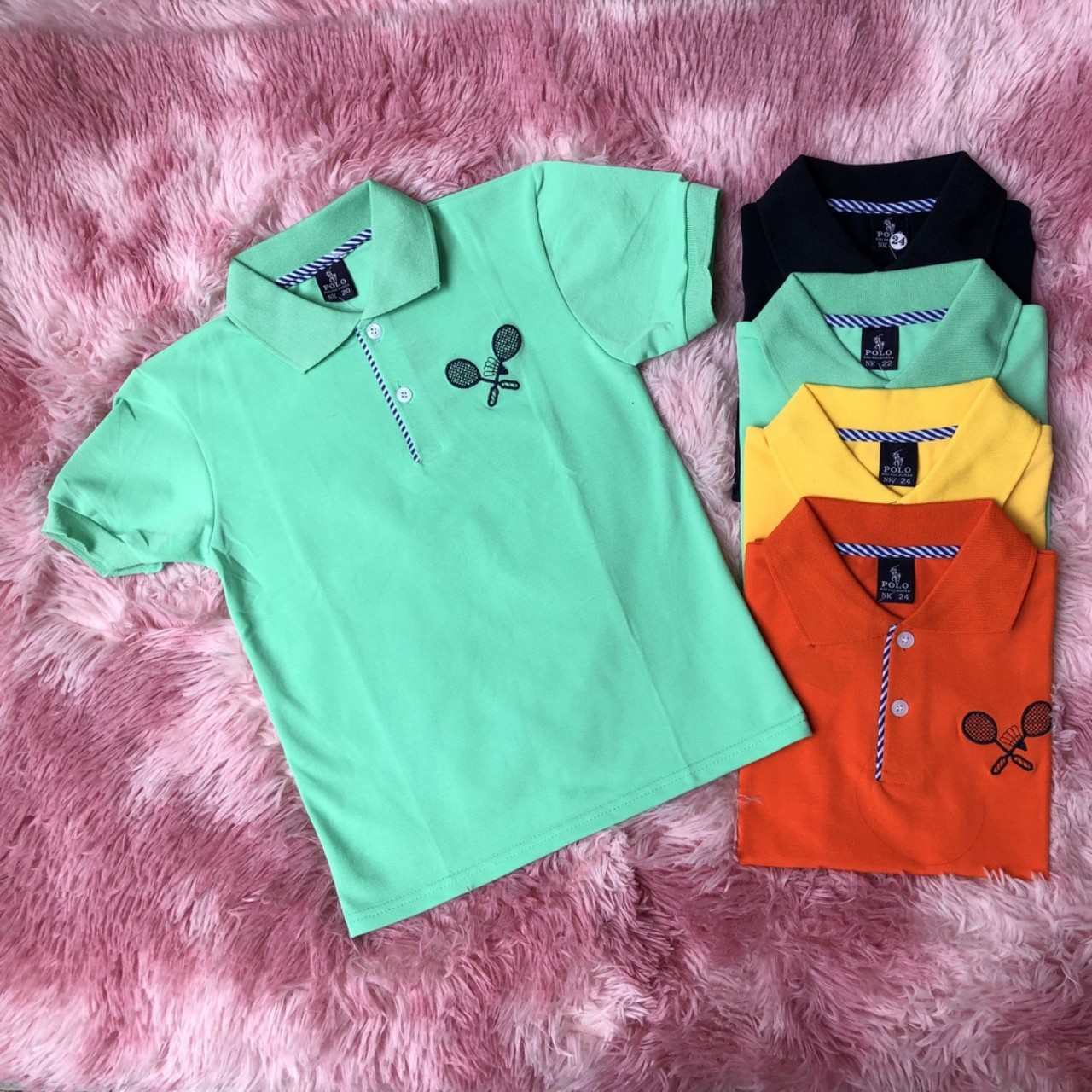 Áo thun polo tay ngắn cho bé , áo cổ bẻ thời trang năng động cho bé có