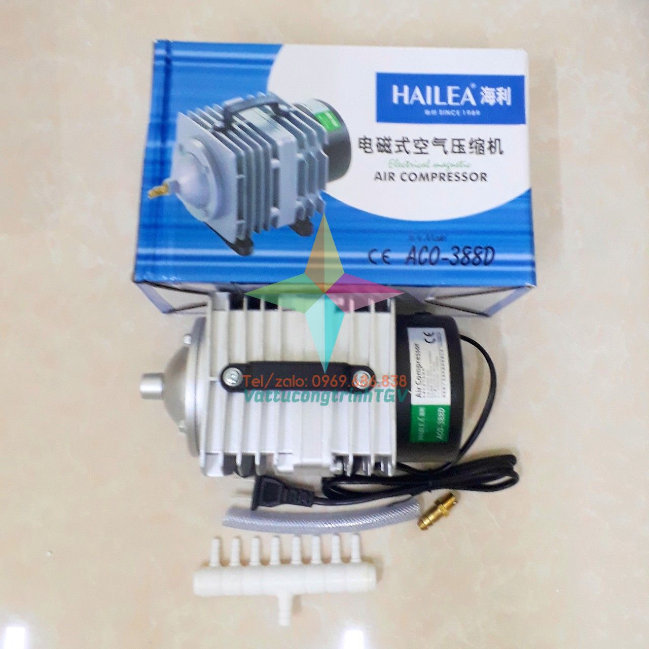 Bơm khí sủi bể cá hailea aco công suất 60w - 85w