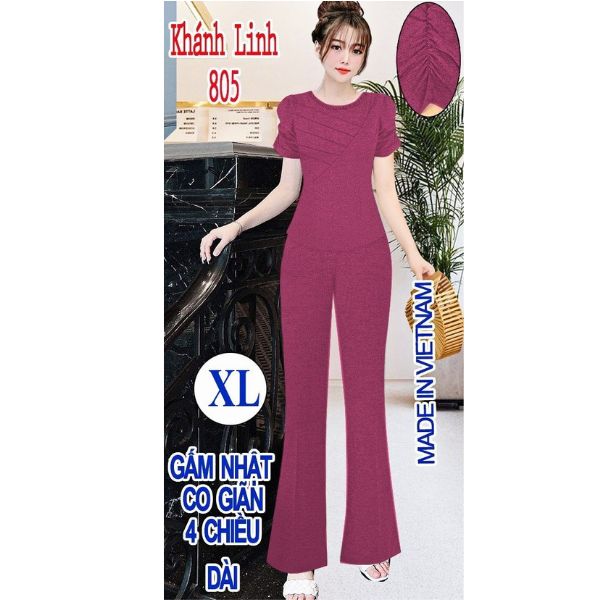 Đồ bộ nữ hàng cao cấp vải Gấm nhật ống bas