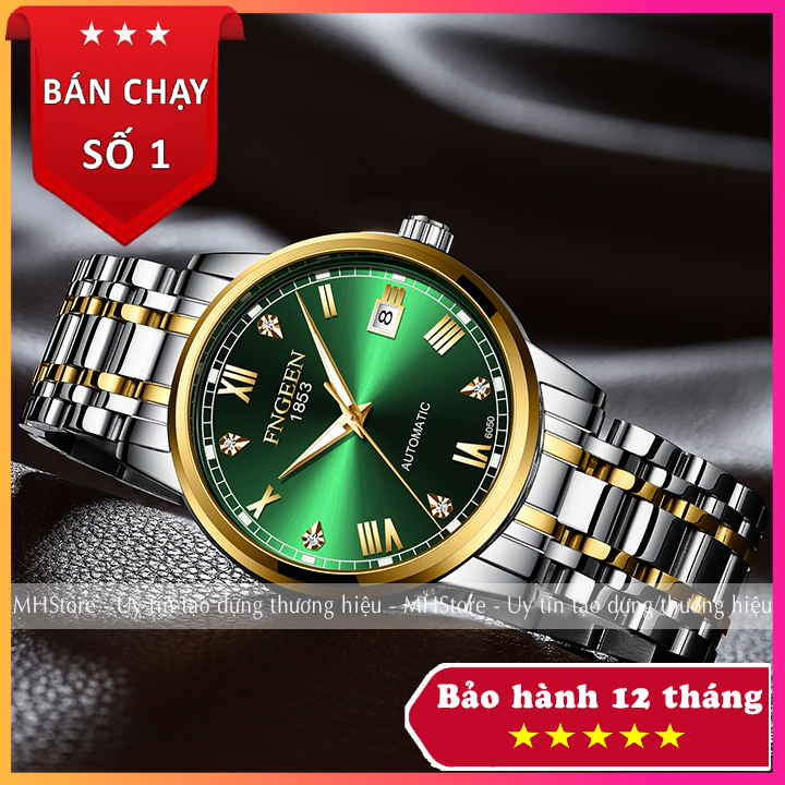 Đồng hồ cơ nam Fngeen 6050 cao cấp, cơ automatic tự động, dây thép không gỉ ⚡ Hàng chính hãng - Bảo hành 12 tháng [Tặng tháo dây]