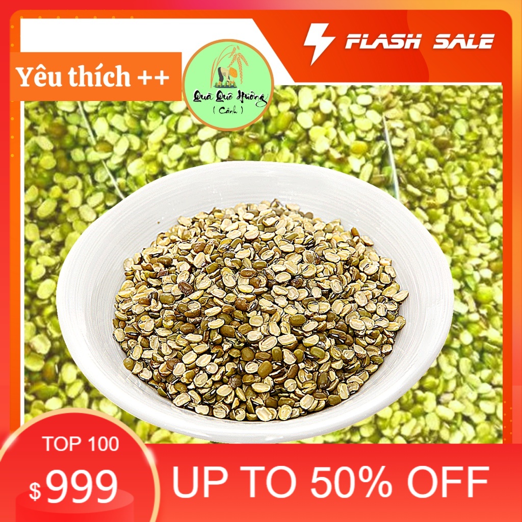 1kg đậu xanh cà còn vỏ đỗ xanh cà vỏ freeship 100% organic