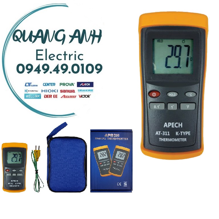 Apech at - 311 thiết bị đo nhiệt độ tiếp xúc trực tiếp type k apech at 311