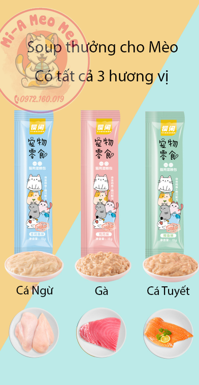 Combo Súp thưởng cho mèo shizuka 15gr/1 gói