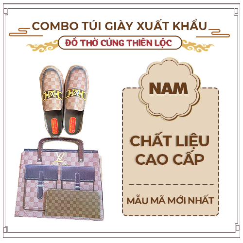 Combo túi giày xuất khẩu nam nữ giấy cao cấp hàng mã đồ thờ cúng thiên lộc