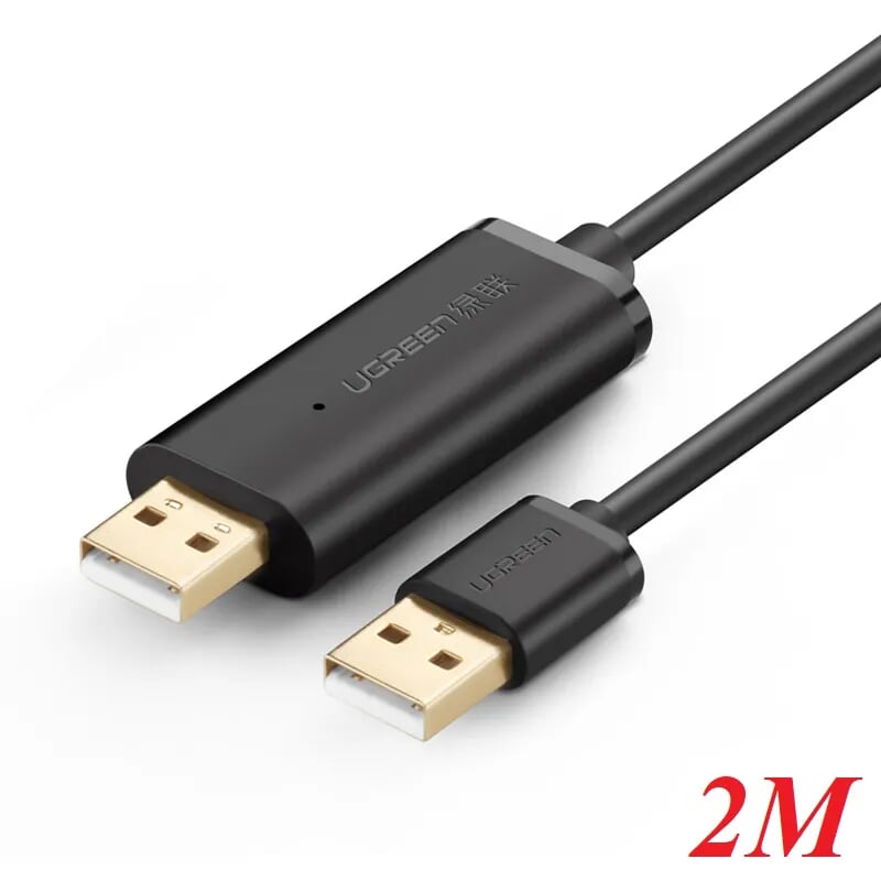 Ugreen 20233 2m màu đen cáp tín hiệu nối dài usb 2.0 có chip khuếch đại cao cấp us166