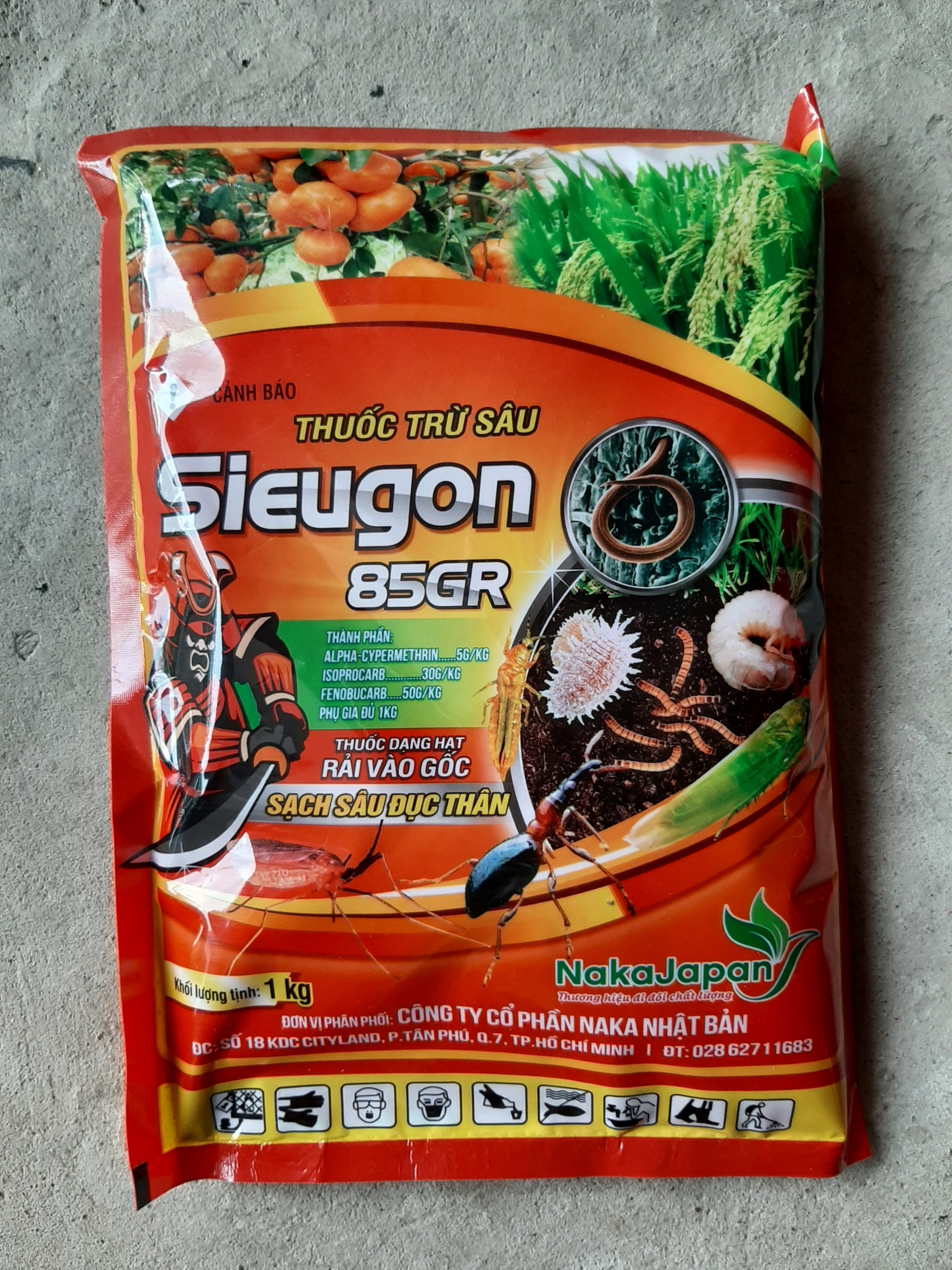 [TRUNG THIEN THINH] Thuốc trừ sâu dạng rãi SIEUGON 85 GR (mua 2kg tặng 1 túi lọc) trừ sâu đục thân, đuông dừa, bọ khoai, cuốn chiếu gói 1kg