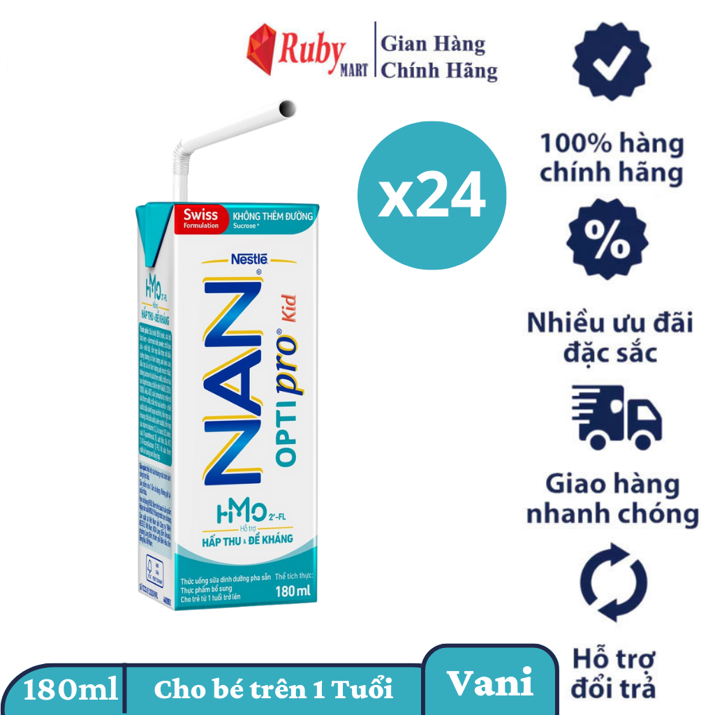 Date T9 2023FREESHIP MAX  Sữa dinh dưỡng pha sẵn Nestlé NAN OPTIPRO Kid
