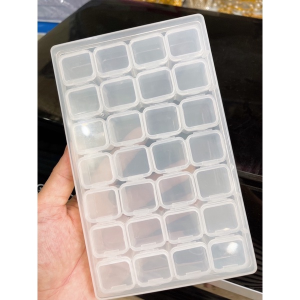 Khay tổ ong 28 ô đựng phụ kiện nail, đựng đá, bột