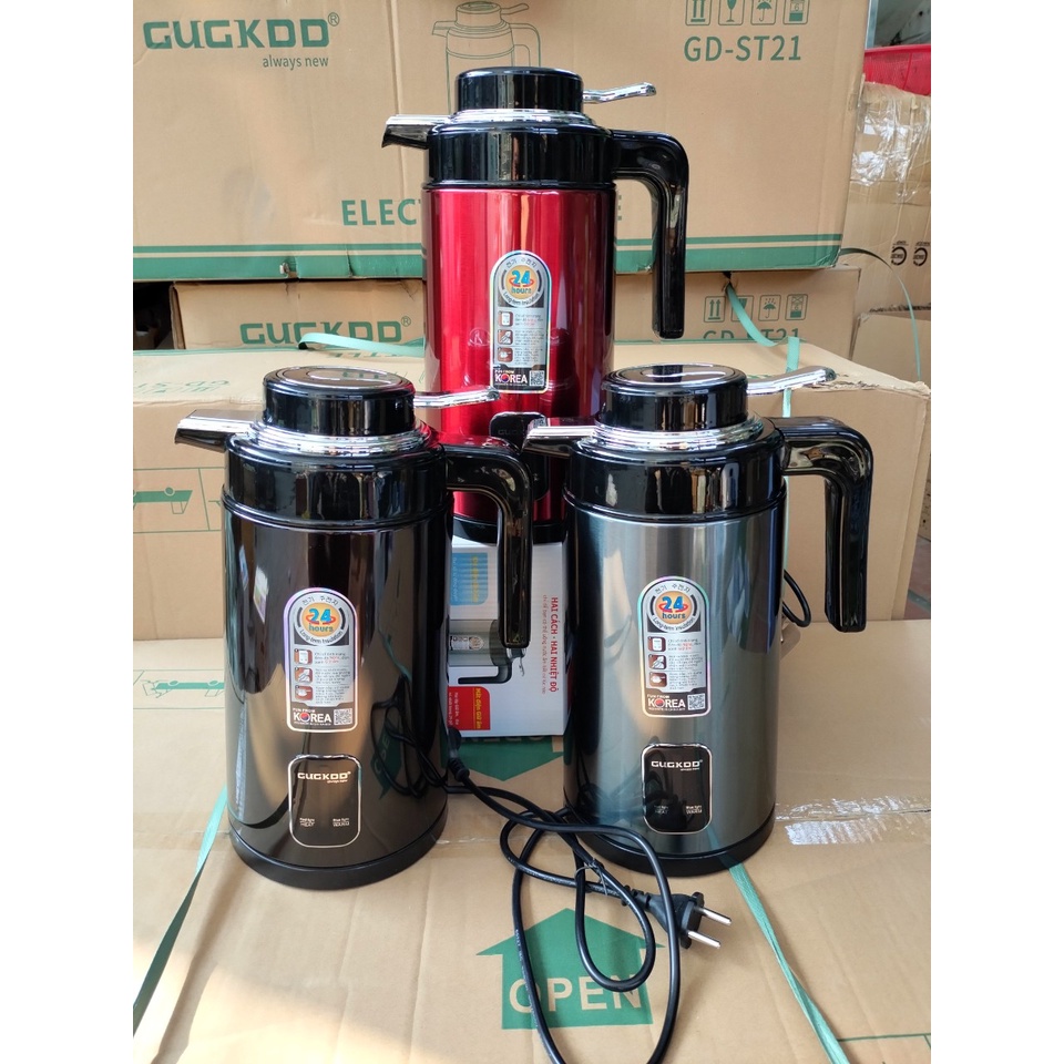 Ấm siêu tốc cockoo st21, ấm siêu tốc kèm phích giữ nhiệt
