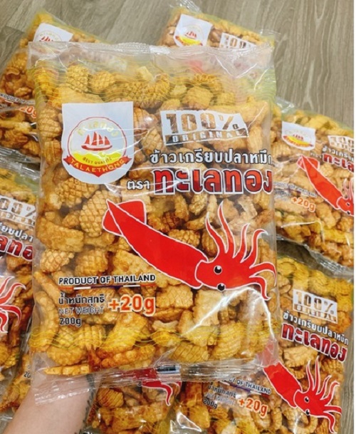 Bánh Snack Mực Thái Lan hiệu Talaethong 200g