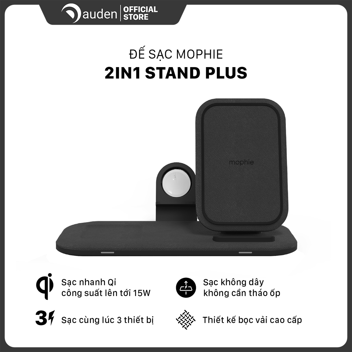 Đế sạc Mophie 2in1 StandPlus - 401305840