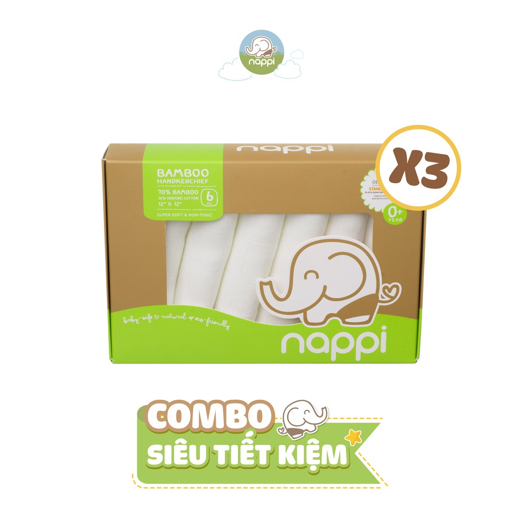COMBO SIÊU TIẾT KIỆM 3 Hộp khăn sữa Nappi