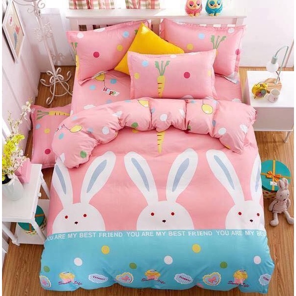 Bộ ga gối 1mx2m[1 ga 2 vỏ gối]Vải cotton poly,được chọn mẫu