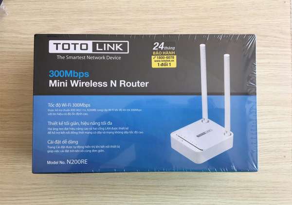 Bộ phát sóng wifi totolink n200re chuẩn n tốc độ 300mbps - 2 anten.