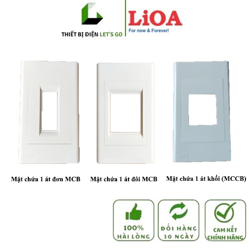 Mặt chứa 1 cầu dao - aptomat đơn mcb, đôi mcb, khối mccb lioa
