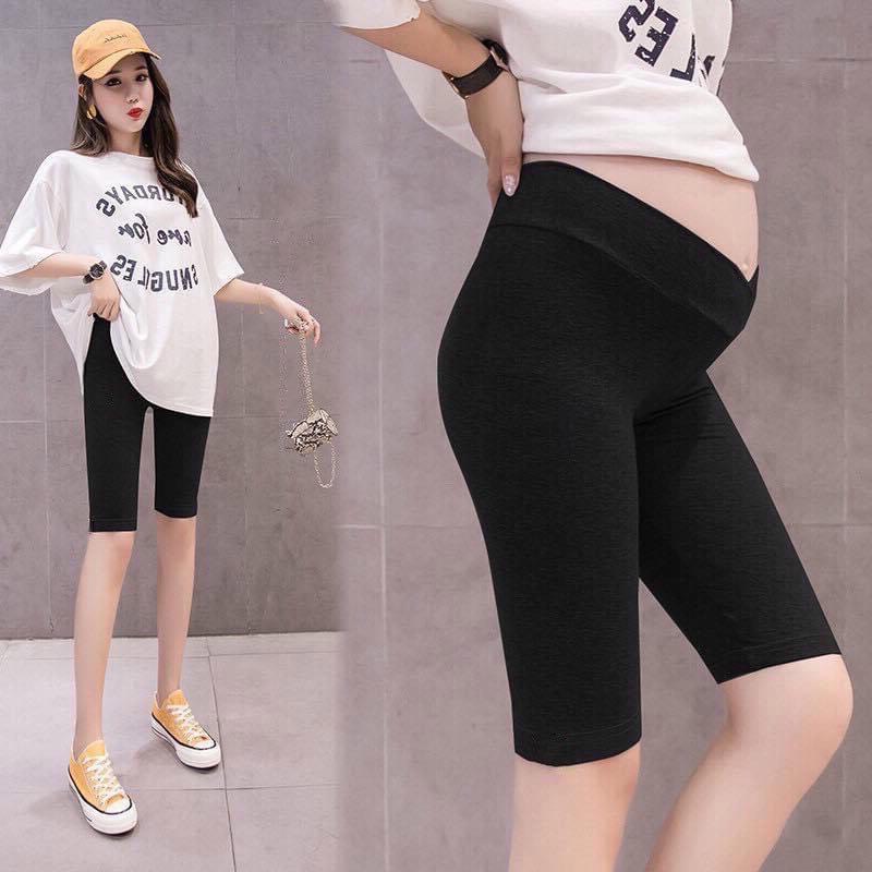 Quần ngố bầu trên gối chất umi siêu co giãn - Free size 45-68kg