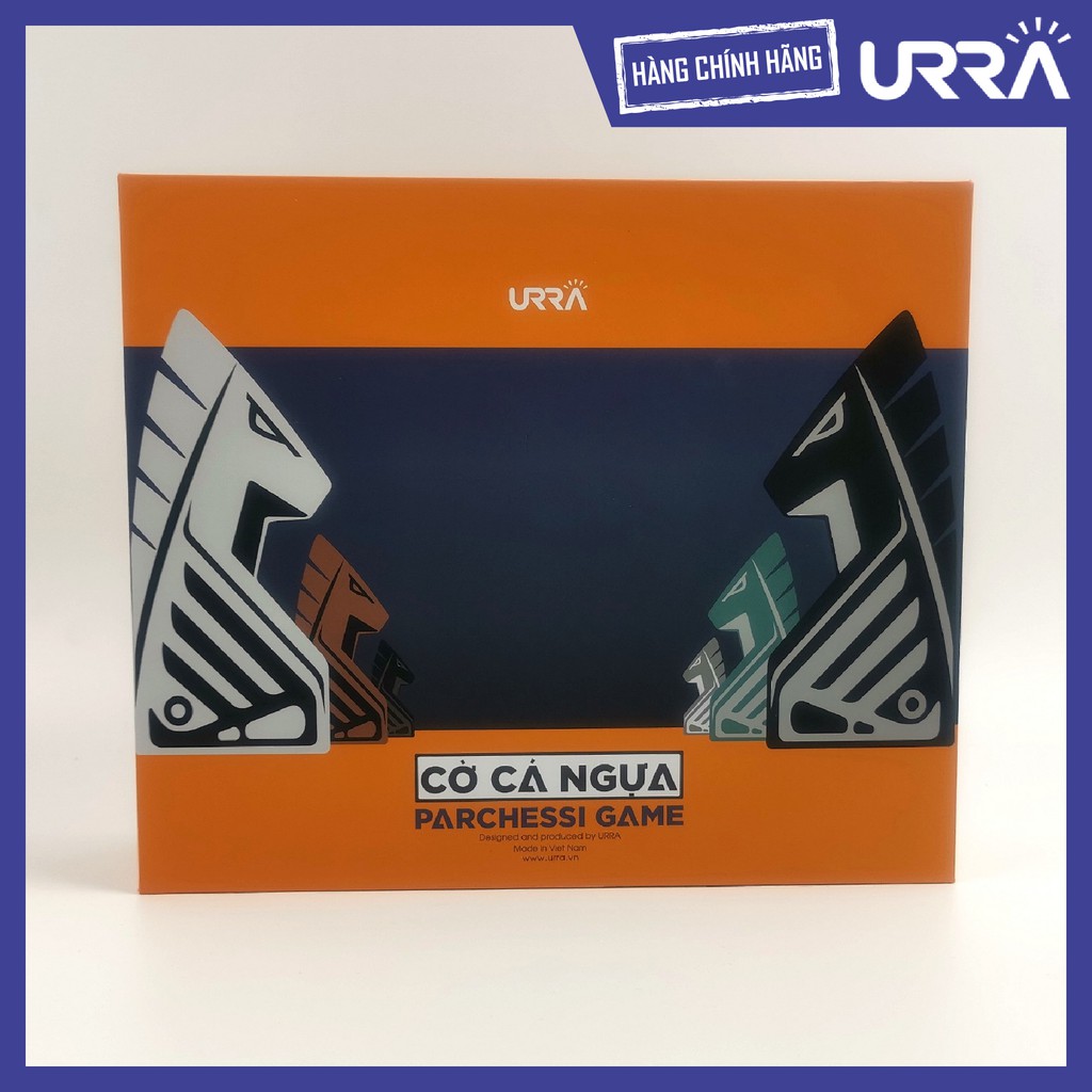 Bộ cờ cá ngựa Urra Toys Ludo Genghis (Bàn cờ ghép) - Made in Vietnam, hàng thủ công 100%, Quân cá ngựa làm bằng nhựa cao cấp Epoxy resin