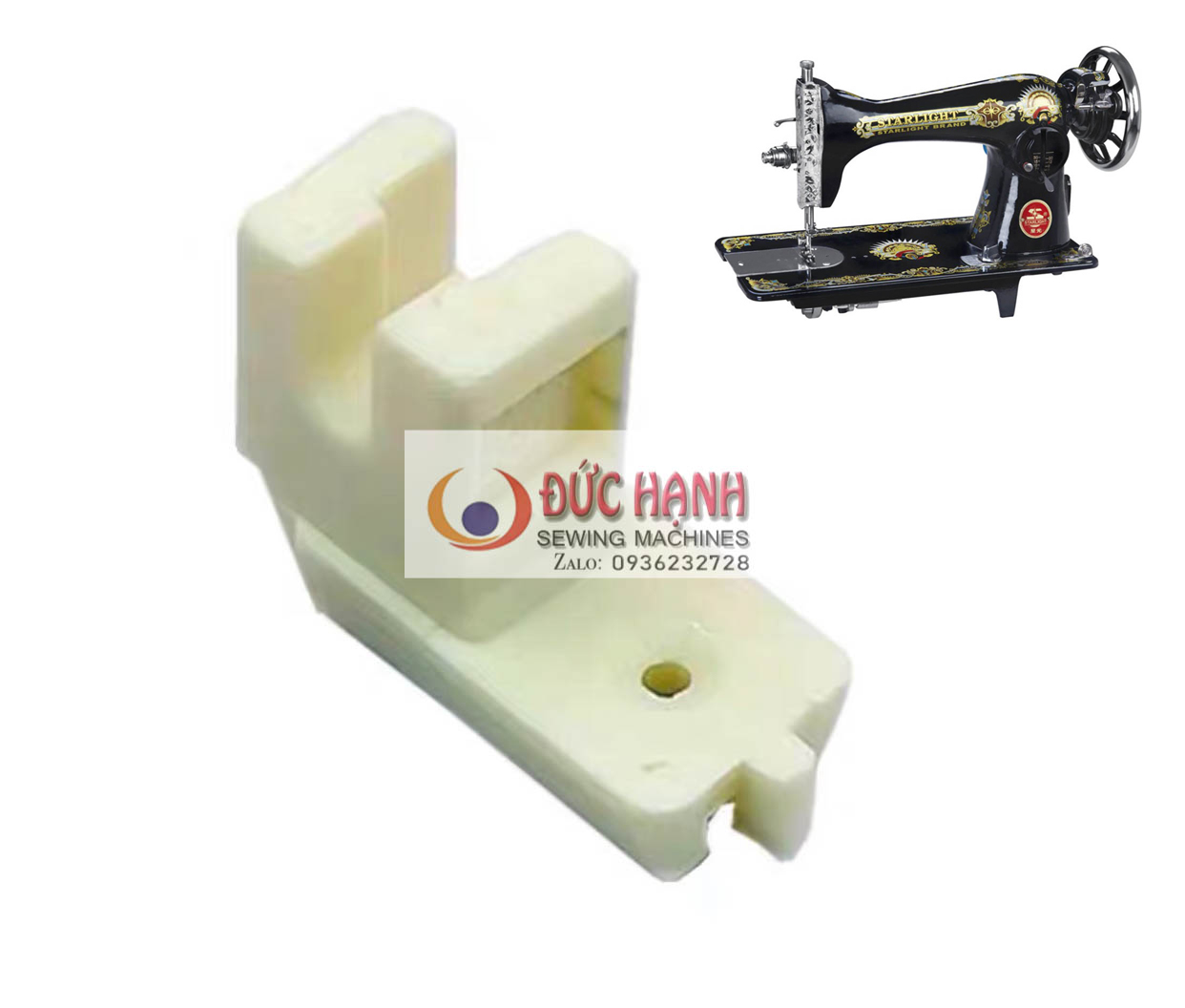 Chân vịt may dây kéo nhựa máy may gia đình con bướm