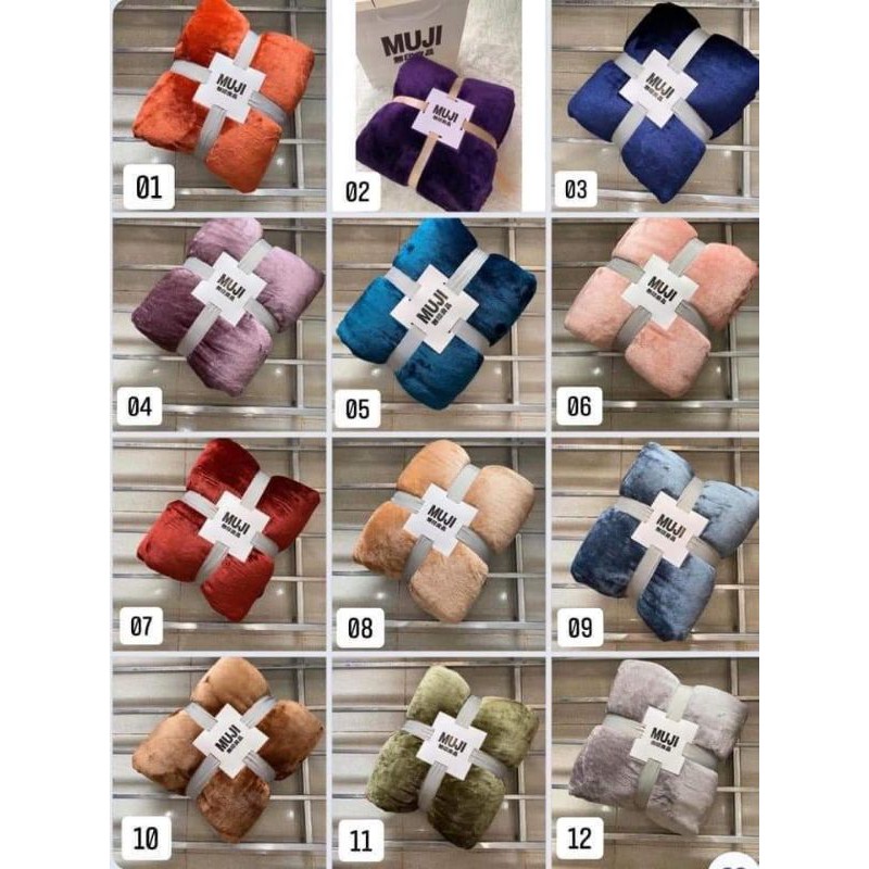 Chăn Lông Tuyết Muji Siêu Mềm Mịn, Chăn Lông Cao Cấp