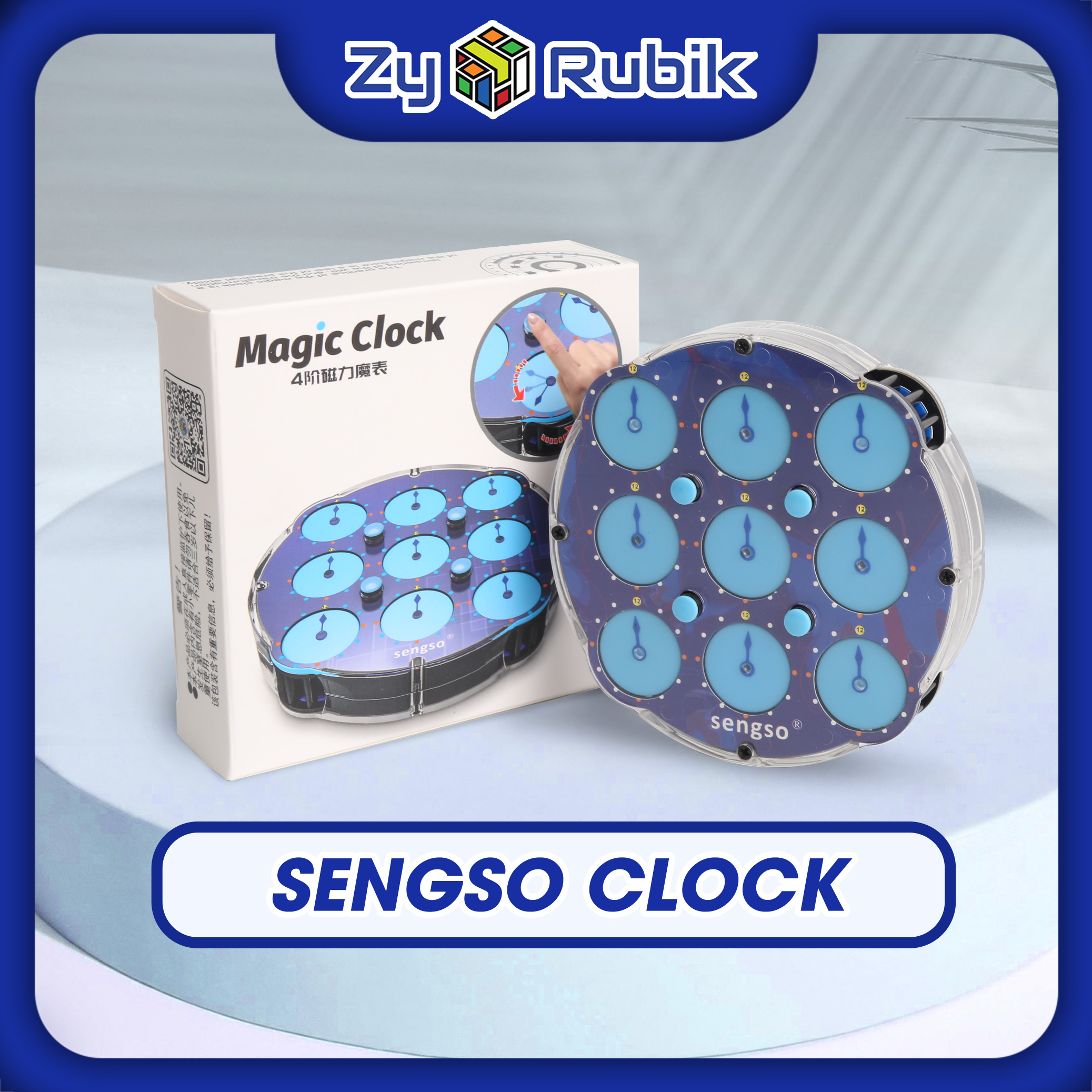 Rubik clock shengshou magnetic clock - rubic biến thể sengso có nam châm đồ chơi thông minh - zyo rubik