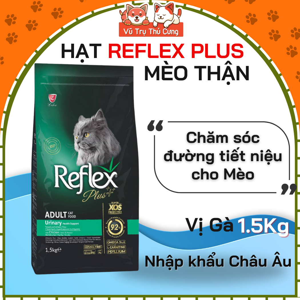 Thức ăn Hạt Reflex Plus Urinary 1,5Kg cho Mèo bị thận vị Thịt Gà