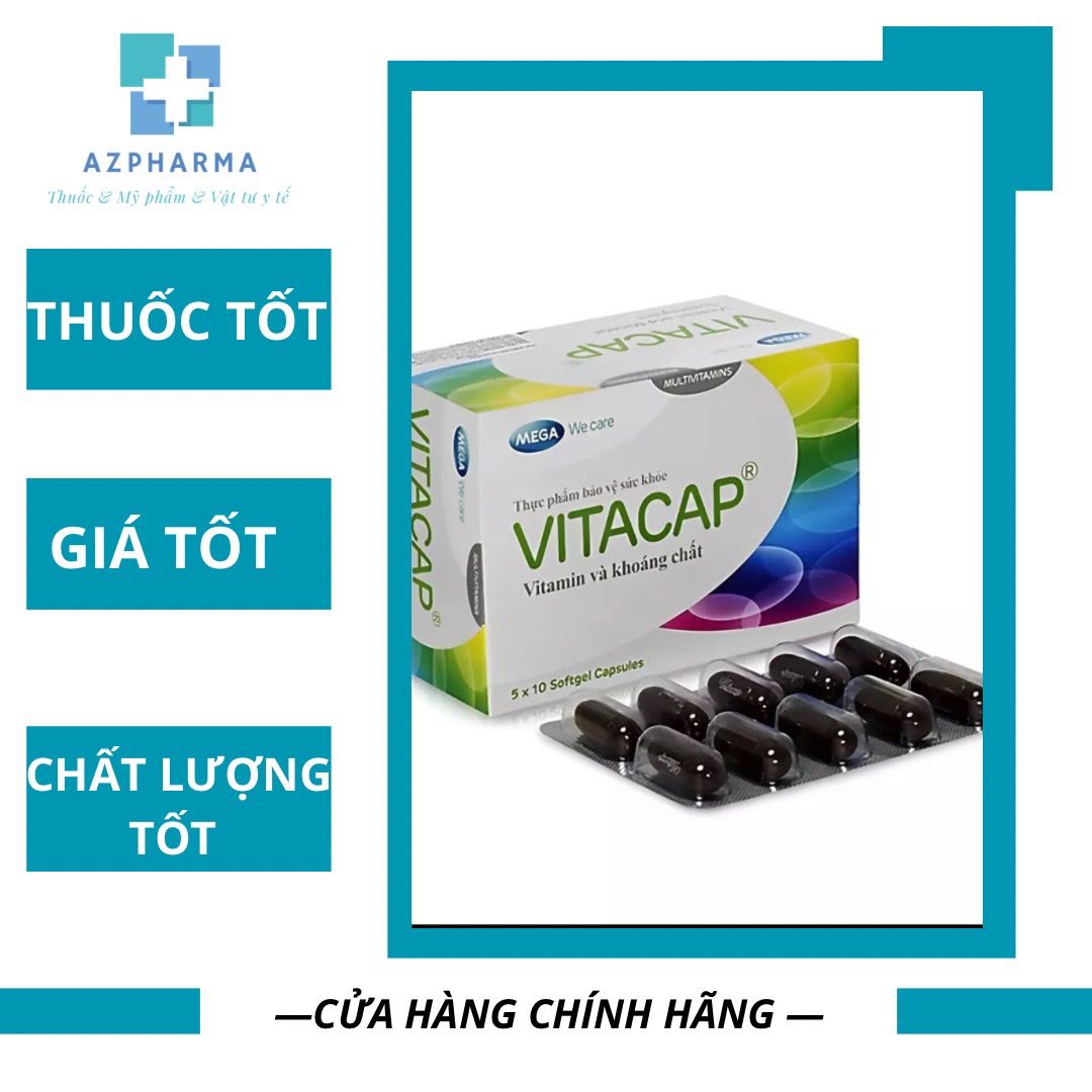 ✅ viên uống bổ sung vitamin và khoáng chất vitacap mega we care 50 viên