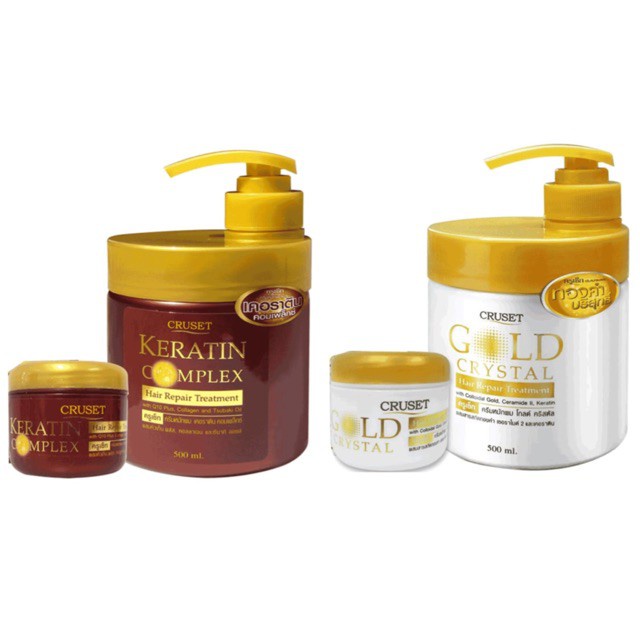 Kem Ủ tóc Cruset Keratin Complex Hair Repair Treatment 500ml tặng kèm hũ 40ml