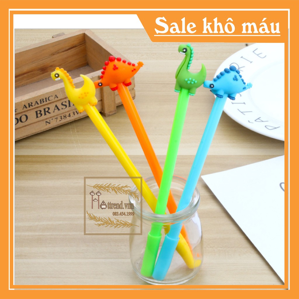 Bút nước hoạt hình, bút gel hình khủng long ăn cỏ dễ thương