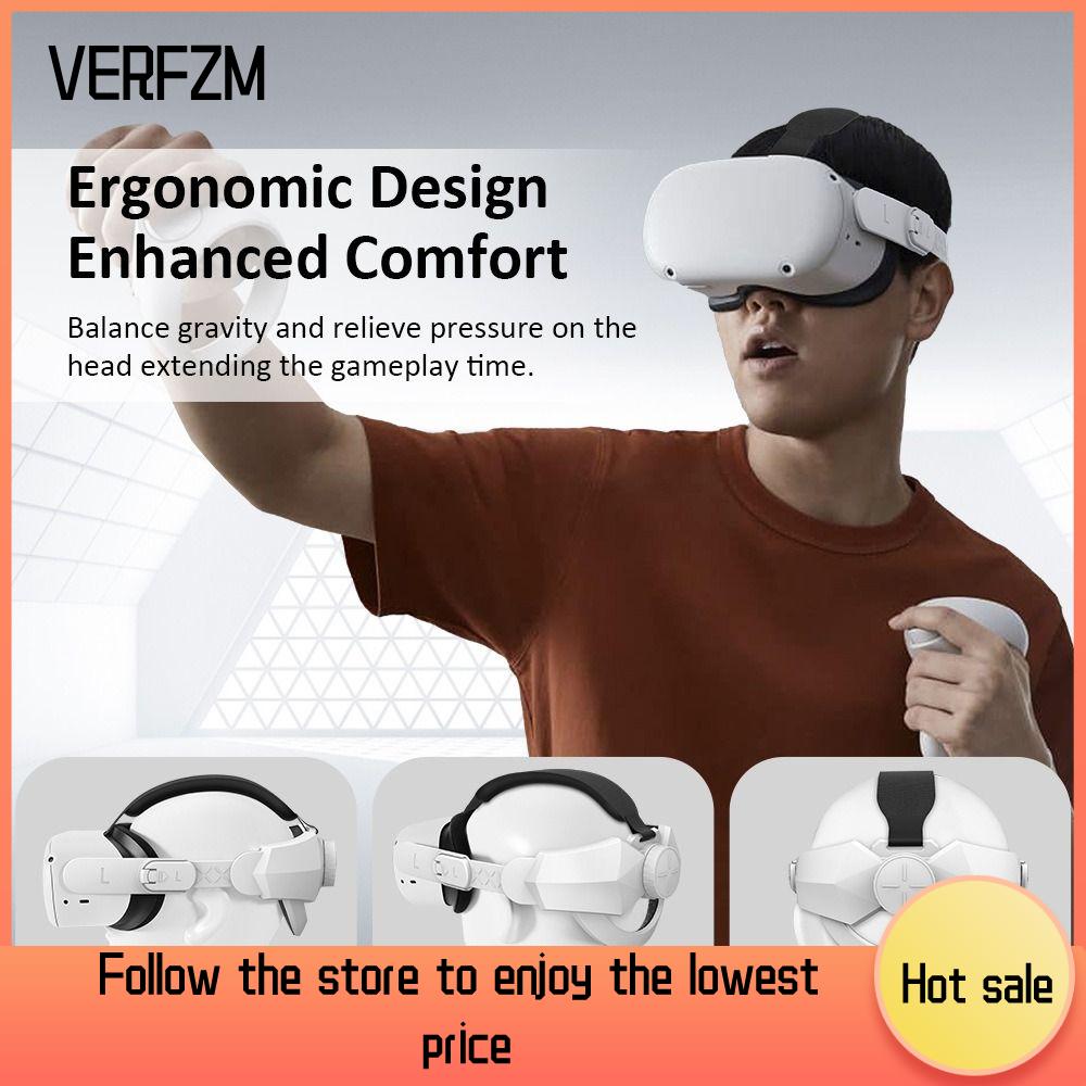 Verfzm cửa hàng trọng lượng nhẹ tai nghe vr thay thế vr phụ kiện elite dây đeo cho oculus quest 2 đầu pad vr dây đeo đầu