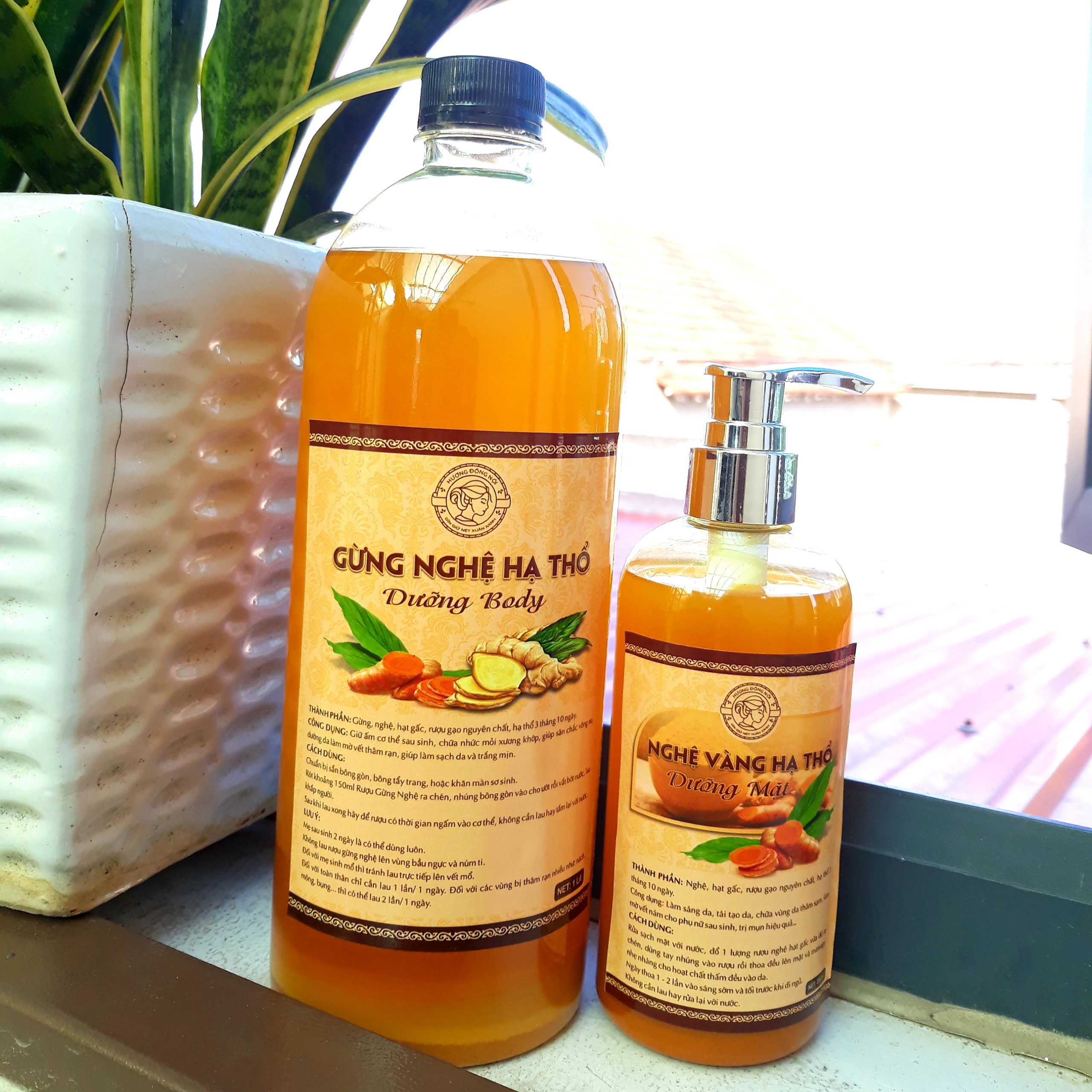 Bộ Cốt Gừng Nghệ Hạ Thổ Trắng Da Toàn Thân cho mẹ sau sinh