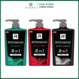 Tắm Gội 2 Trong 1 Romano Hương Nước Hoa Dành Cho Nam 650g 2in1 Hair & Body Wash Hasaki Sản Phẩm Chính Hãng