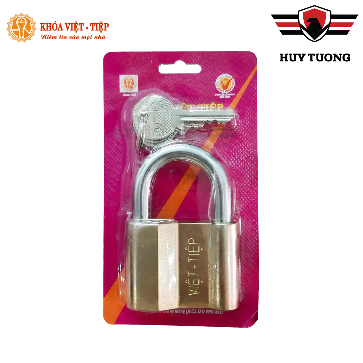 Ổ khóa treo đồng việt tiệp 83 x 58 phi 10mm 0163m cao cấp
