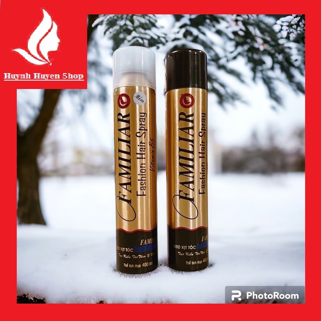 [Chính hãng- Giá Sỉ] Keo xịt tóc familiar tạo kiểu,  siêu thơm chai 400ml 2 mẫu date mới